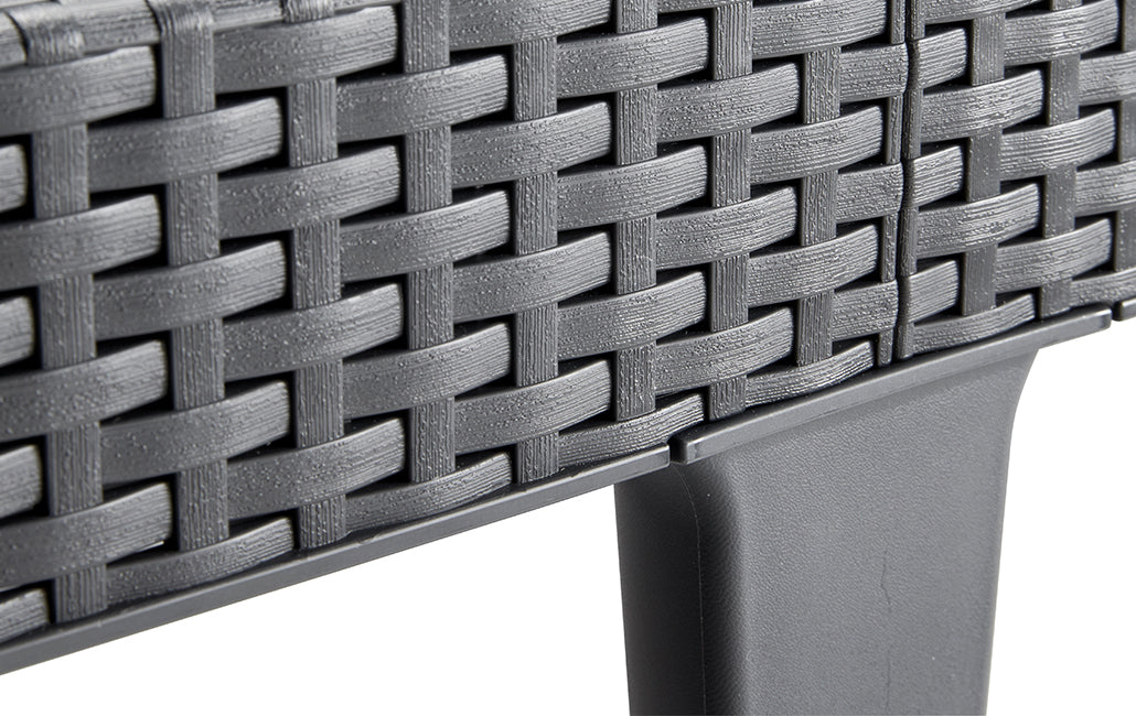 Tumbona keter Jaipur detalle tejido ratán