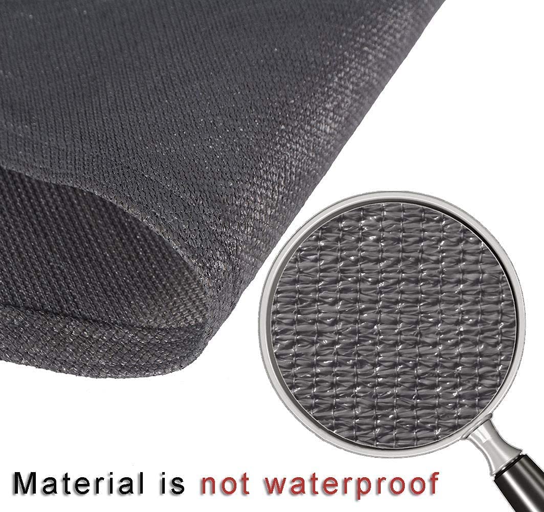 Detalle de tejido no impermeable de la Vela de Sombra, Transpirable, Color Grafito Sunnylaxx