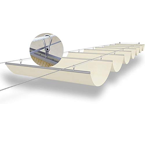 Detalles del Toldo Vela Retráctil Cubierta De Pérgola, Polietileno, Protección UV. LJIANW-detalle-ganchos