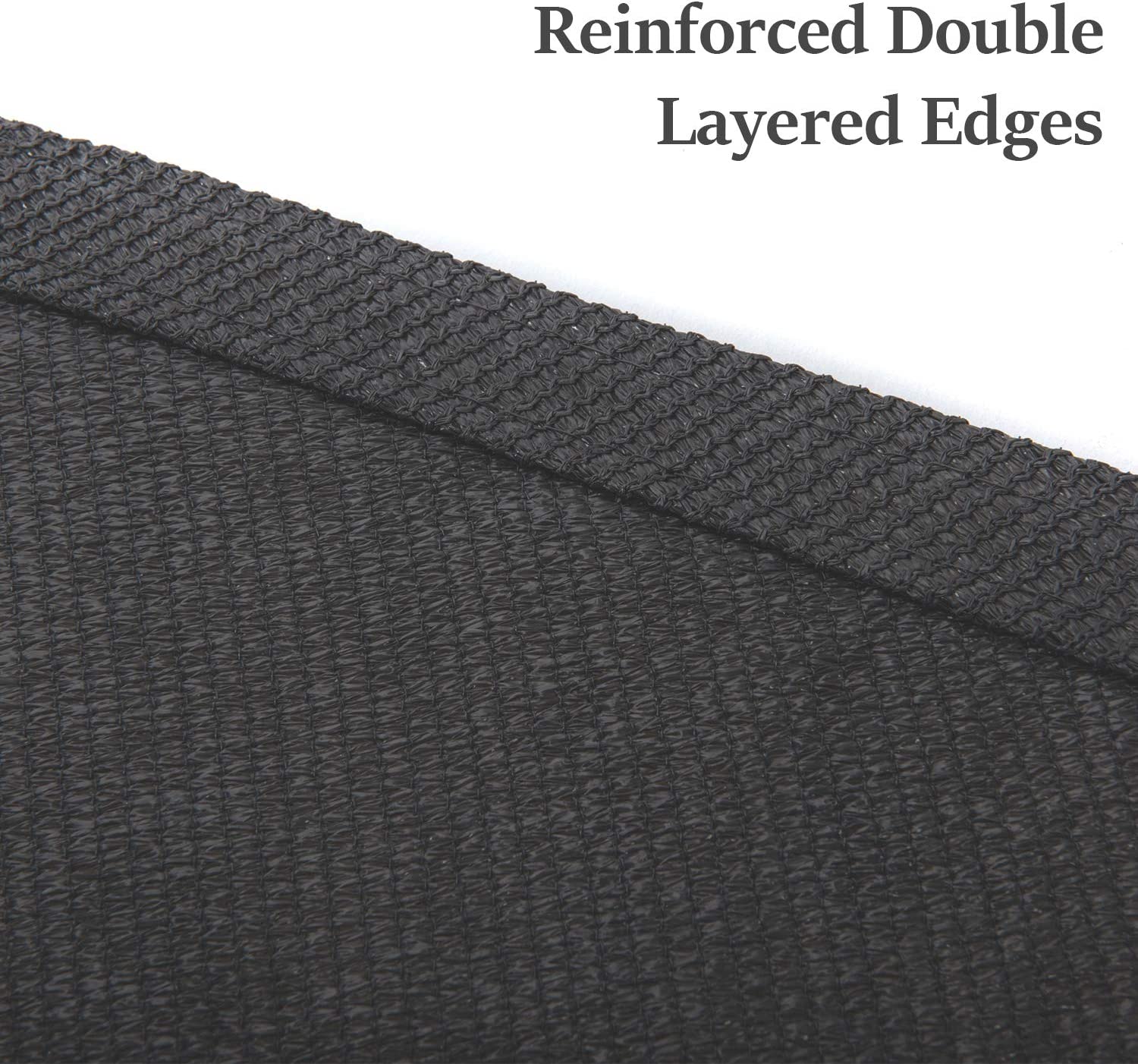 Doble costura reforzada del Toldo Vela de sombra Triangular 2x2x2 m, Transpirable, Resistente y Protección 95% UV, Grafito. Haikus