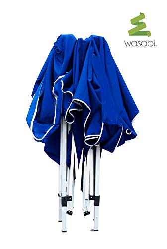 Carpa Plegable 3x3m Classic Azul, Montaje Rápido, Resistente al agua. Vista plegado. Wasabi.