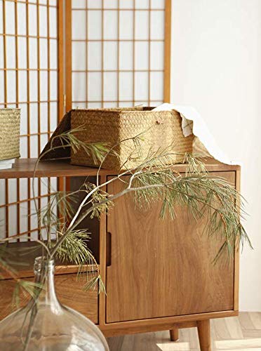 Almacena tus revistas o libros en las Cestas de Ratán con tapa para Lavandería, Baño, Cocina, 4 piezas