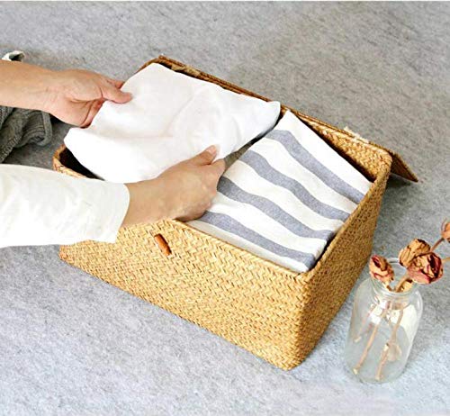 Cestas de Ratán con tapa para Lavandería, Baño, Cocina, 4 piezas-detalle-ambiente 4